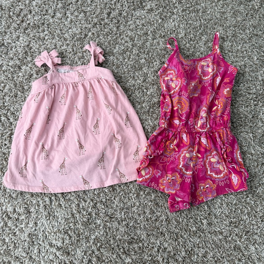 The Children's Place Pink Giraffe Print Dress